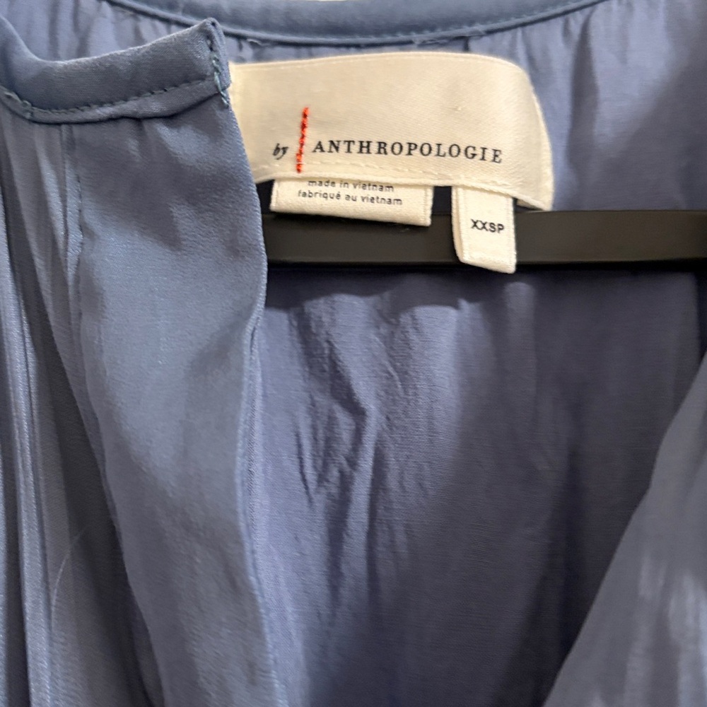 Anthropologie Elegant Blue Slate Maxi Dress XXSP - Picture 9 of 9